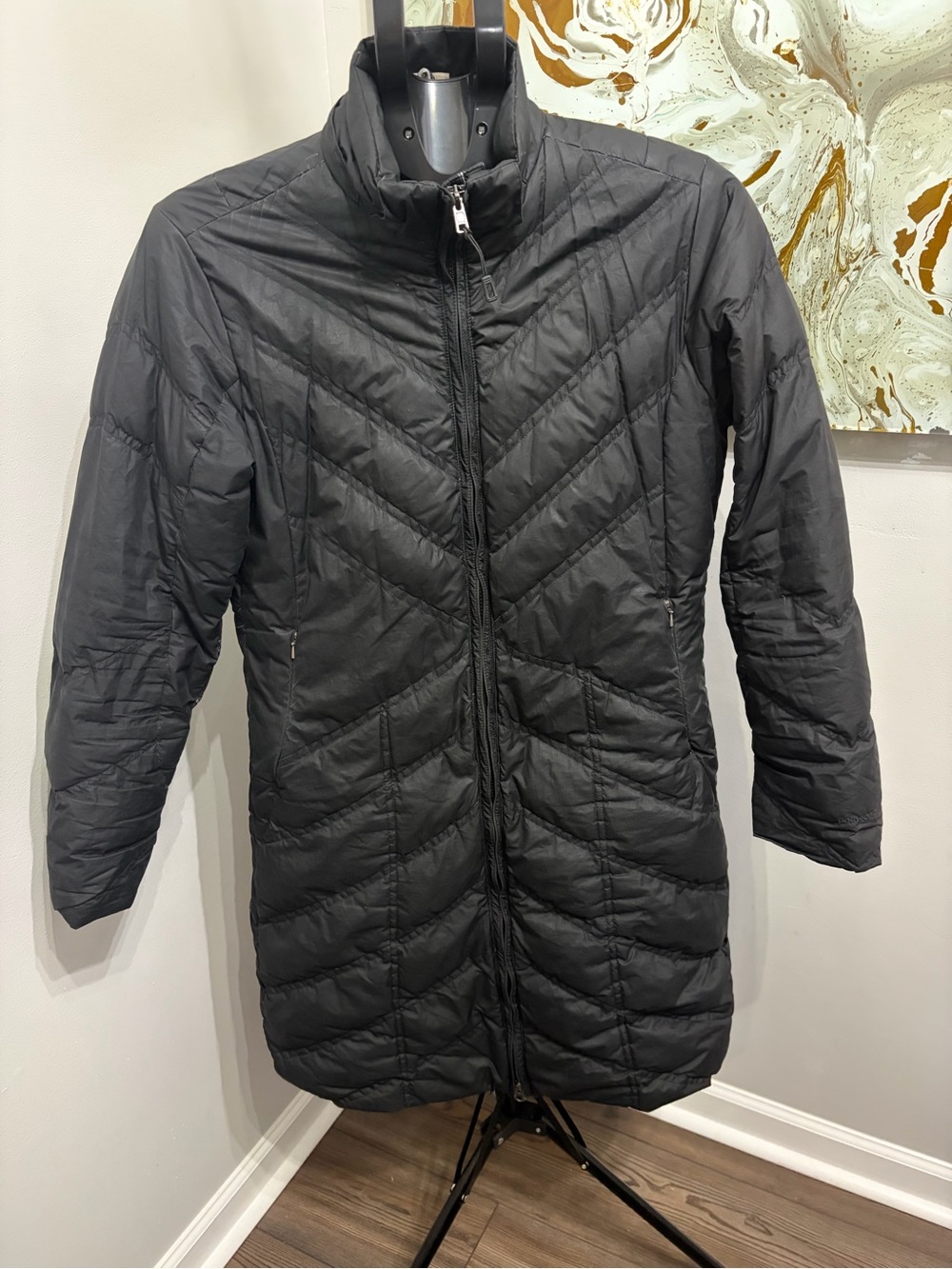 Patagonia Black "Down With It" Quilted Winter Parka Coat — Women's Small